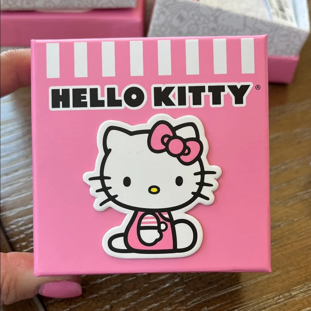Hello Kitty Silver and Pink Stud Earrings
